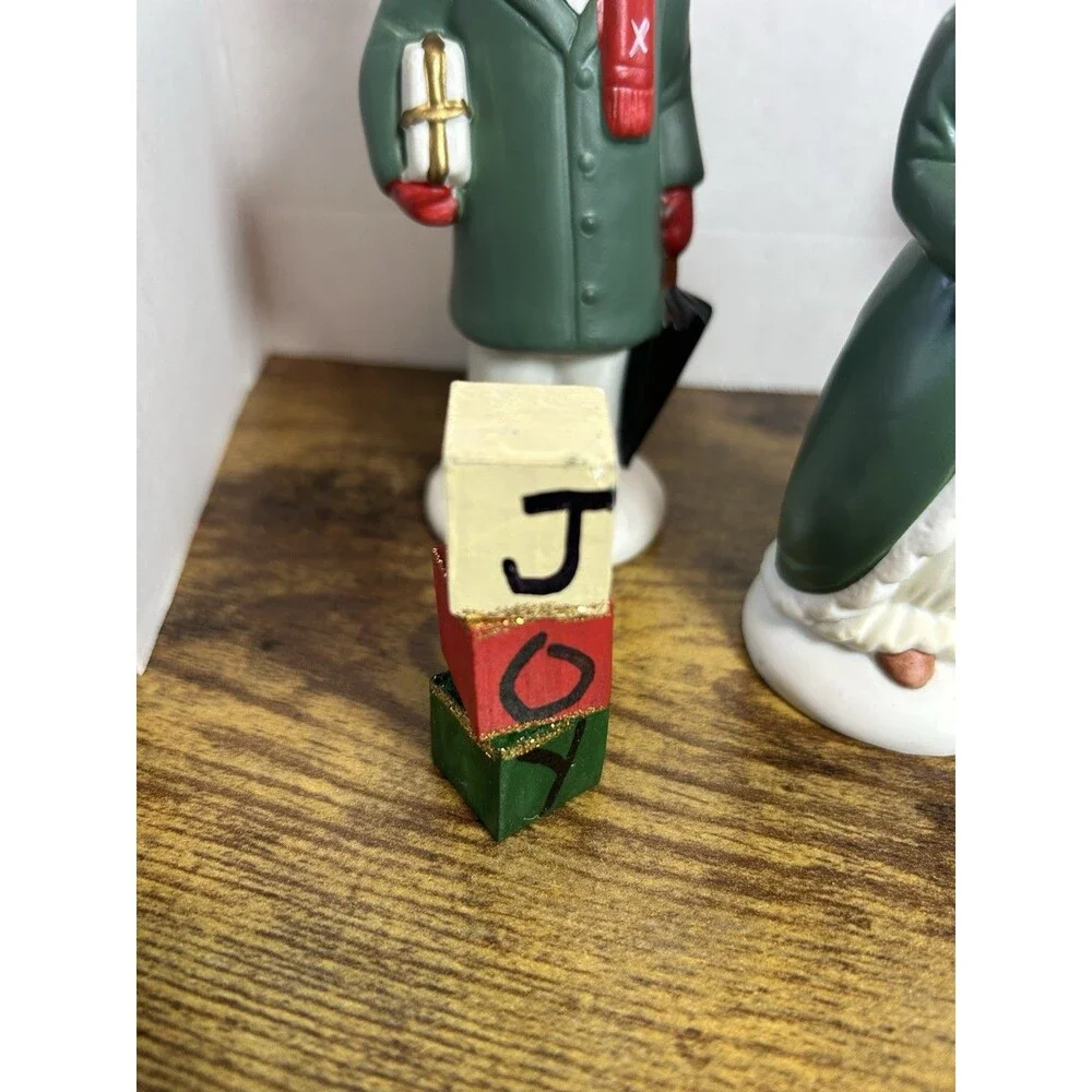 Vintage Christmas Carolers  Ceramic Vintage figures  Village Made In Philippines